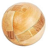 Holz Rätsel: Geduldspiel Fußball aus Holz (Geduldsspiele Holz) Puzzle Spielzeug, Holz Puzzle Magical Ball Intelligenz Spiel Denksport Spielzeug 3D IQ Puzzle 3D Holzpuzzle Knobelspiele Geduldsp