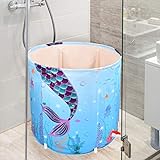 Tragbare Badewanne - Meerjungfrau Faltbare freistehende Badewanne für Erwachsene SPA Kinder Badewanne Temperaturerhaltung Badew