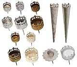 netproshop Kerzenhalter und Teelichthalter Antik für Gestecke und Kränze Auswahl, Auswahl1:Typ 6