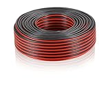 MANAX® Lautsprecherkabel 2 x 2,5mm² rot/schwarz 20,0 m Ring