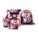 TARGET Square Hello Kitty Hearts Set 4in1 Schulrucksack, 38 cm, 12 liters, Blau (Blu)