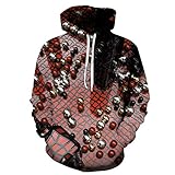 3D Gedruckter Hoodie für Männer Jungen Unisex Langarm Kapuzenpullover Sweatshirts Taschen Sportlich Atmungsaktiv Outdoor Abstrakte runde Perlen 4XL