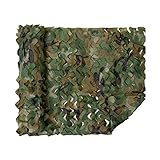 Tarnnetz Camouflage Netz Armee Tarnnetz Verschiedene Designs und Größen Kein Gitter für Wald Jagd im Freien Tarnung Waldlandschaft Militär Tarnnetz Dekoration Sonnenschutz(1.5Mx6M Woodland)