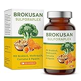 Brokkoli, Weihrauch, Curcuma & Piperin Kapseln I Mit Sulforaphan & Pfeffer, Vegan, Kein Pulver, Braunglas I BROKUSAN Sulforaplex (120 Kapseln)