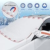 Frontscheibenabdeckung Auto, Auto Abdeckplane Winter, Windschutzscheibe Abdeckung, Scheibenabdeckung Faltbare Frostschutz Halbgarage Hagelschutz Frontscheibe, Windschutzscheibe Winterset (245×120cm)