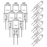 Jaenmsa 12er Pack G4 halogen leuchtmittel 10W 12V 2700K Dimmbare Glühbirne Halogenlampen G4 12V 10W Glühlampe Halogen Stiftsockellampe für Dunstabzugshauben Küchen Wohnzimmer S