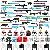 KEAYO Waffen Set für Lego Star Wars Minifiguren, 71 Stück Sci-fi Waffe und Maske für Lego Minifig