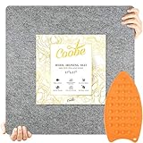 Coobe 43,2 x 43,2 cm Wolle Pressmatte zum Quilten – 100 % Neuseeländische Wolle Bügelunterlage mit Bügeleisenablage, große Größe, Büg