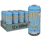 Monster Energy Mango Loco, 12x500 ml, Einweg-Dose, mit tropischen Frü