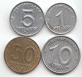 DDR Münzset sehr schön 1-50 Pfennig 1948-1950