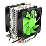 CPU Kühler Silent Dual PMW Lüfter Geräuscharm CPU Kühlgerät Kompaktes Aluminium Kühlkörper mit 4 Cooper Heat Pipes für Intel LGA775/1156 AMD AM2/AM3/AM4 Ry