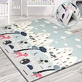 Aitere Baby Spielmatte,200 x 180 x 1,5 cm, faltbare Baby Bodenmatte, umweltfreudliches XPE Material, beide Seiten bespielbar, wasserdicht und ungiftig