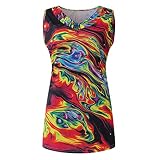 Ur_Ben Damen Tank Top Ärmellos T-Shirt Weste Sommer Trägershirt Rundhals Drucken Shirt Sporttop Hemden Bluse(Grün,2XL)