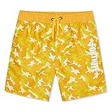 Fortnite Badehose Jungen, Kinder und Teenager Badeshorts Kurz (Gelb, 11-12 Jahre)
