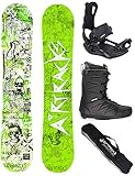 Airtracks Snowboard Set - Board Dreamcatcher NEON 155 - Softbindung Master - Softboots Star Black 47 - SB Bag