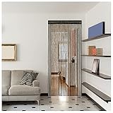 SacJkt Türvorhang, Perlen Vorhang, Türvorhänge für Wohnzimmer, Esszimmer, Schlafzimmer, Bad, Küche (100x200cm, Schwarz)