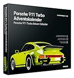 FRANZIS 55109 - Porsche 911 Turbo Adventskalender 2021 lightgrün - in 24 Schritten zum Porsche 911 Turbo unterm Weihnachtsbaum, Fahrzeugbausatz 1:43, integriertes Soundmodul, empfohlen ab 14 J
