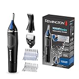 Remington Hygiene Clipper NanoSeries NE3870, Trimmer für Nasen-, Ohren- & Augenbrauenhärchen, inkl. Detailtrimmer-Aufsatz, schw