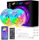 10m LED Strip, LED Streifen, 5050 RGB-Farbwechsel-LED-Leuchten mit App-Steuerung Remote-LED-Leuchten, Musik-Sync-Farbwechsel-Lichter für Zuhause, Küche, Zimmer, Schlafzimmer, Schlafsaal, B