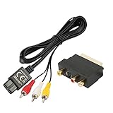 AMATHINGS AV Kabel Und Scart Adapter IN/Out Umschalter + S-Video/S-VHS Passend Für Nintendo Gamecube, SNES, N64, GC, NGC