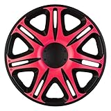 J-Tec J13573 Satz Radzierblenden Nascar 13-Zoll Schwarz/Pink