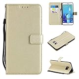 Snow Color Galaxy S6 Edge Hülle, Premium Leder Tasche Flip Wallet Case [Standfunktion] [Kartenfächern] PU-Leder Schutzhülle Brieftasche Handyhülle für Samsung Galaxy S6Edge/G925F - COMS020411 G