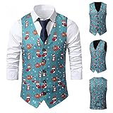 Weihnachten Vest Herren Heated Vest Pullover Kapuzenjacke Sweatshirt Hoodies Jacken T-Shirt 3D Print Christmas Men's Suit Vest Classic Vest Elegant Formal Plain Business Vest Casual Tuxedo Suit V