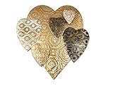 Wanddeko Metallbild Herzen von Hand gefertigte Wanddek