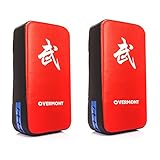 Overmont 2X PU Leder Schlagpolster Schlagkissen Kickschild Boxsack für Kickboxen Thaiboxen Karate UFC MMA 40cm*20cm*10