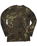 Mil-Tec T-Shirt mit langen Ärmeln aus Baumwolle, Flecktarn, XXL