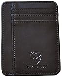 GERMANUS Furvus Kreditkartenetui - Made in EU - Geldbörse Leder Etui für Kreditkarten und Visitenkarten (Schwarz)