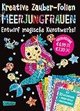 Kreative Zauber-Folien: Meerjungfrauen: Set mit 10 Zaubertafeln, 20 Folien und Anleitungsbuch: Kinderbeschäftigung ab 5