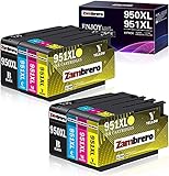 Zambrero 950 951 Kompatible Patronen Ersatz für HP 950XL 951XL Multipack, Kompatible mit HP Officejet Pro 8600 8610 8620 8630 8100 8616 8615 276dw 251dw 8660 8640 8625 (8er Pack)