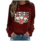 CHENYM Weihnachtspullover, Weihnachtspullover, Weihnachtssweatshirt T-Shirts Herren Weihnachtspullover Winter Pullover Strickpullover Weihnachtspulli mit R