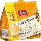 Melitta Gemahlener Röstkaffee in Kaffeepads, 10 x 16+2 Pads, mild, milder Röstgrad, Stärke 2, Harmonie Mild, 1300 g