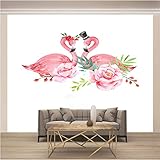 HJKGSX Tierflamingo Tapete Vliestapete Moderne Wanddeko Design Tapete Wandtapete Wand Dekoratio TV Hintergrundwand 250x175
