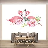 HJKGSX Tierflamingo Tapete Vliestapete Moderne Wanddeko Design Tapete Wandtapete Wand Dekoratio TV Hintergrundwand 250x175