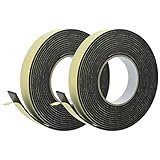 upain Moosgummi Selbstklebend 25mm(B) x 3mm(D) Dichtungsband Selbstklebend Foam Tape für Fenster Tür 10m (5m x 2 Rollen)