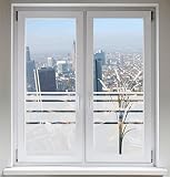 INDIGOS UG Sichtschutzfolie Fensterbild Fensterfolie Glasdekor Rohrkolben Bambus satiniert Blickdicht - 500-2000 mm - Dekoration Sonnenschutz F