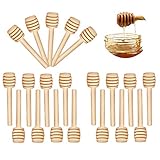 CUNYA Honigstäbchen, Mini-Honiglöffel, 7,9 cm, Holz, Honigkamm, Honigspender für Honiggläser, Honig, Hochzeit, Party, Geschlechtsoffenbarung, Partyzubehör, 20 Stück