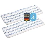 Wischmoppbezug Ersatzbezug DOPPELPACK SET für 40 cm Wischmopp Klapphalter MADE IN GERMANY, Bodenwischer Mopp für Öle Microfaser Bodenbeläge Wischmob Laminat, Dielen, Fliesen Wischtuch Möppe, auch B