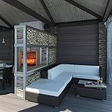 WPC-Terrassendielen Holzdielen Kunstoffdielen Dielen Garten Terrassenholz Balkon Pool Komplettset Steingrau 6 QM