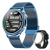 Phipuds Smartwatch, Herren Damen 1.32 Zoll HD Touchscreen Smart Watch, IP67 Wasserdicht Fitnessuhr,Sportuhr Fitness Tracker mit Schrittzähler Pulsmesser und Schlafanalyse, Armbanduhr für Android iOS