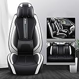 Zswpyq Sitzbezüge Auto Autositzbezüge Universal Set für Opel Zafira Grandland X Opel GT Cascada Corsa Corsa und Meriva Vectra Insignia Auto Zubehör,Weiß