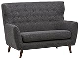 Amazon Marke - Rivet Hawthorne Modernes, getuftetes Zweisitzer-Sofa im Stil der 1950er Jahre, B 145 cm,