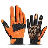 INBIKE MTB Handschuhe Herren Motocross Fahrradhandschuhe Mountainbike Fahrrad Rad Jungen mädchen Orange L