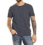 emilio adani Herren Rundhals T-Shirt, 31631, Blau in Größe 3XL