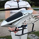 ksovvoo RC Airplane Hubschrauber 2.4GHz Fernbedienung Hubschrauber Geschenke für Jugendliche Jungen Mädchen 3.5 Kanal Anti-Collision Gyro RC Hubschrauber mit LED Outdoor-Radio gesteuert Heli Silb