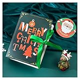 wantanshopping Geschenkboxen Geschenkboxen Buchform Multicolor Frohe Weihnachten Candy Boxes Taschen Weihnachten Rechteck Geschenkbox Party Dekoration Liefert 4 STÜCKE Geschenkbox (Color : 4)