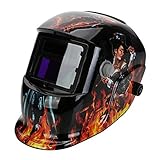 LESOLEIL Schweißhelm Schweisserhelm - Li-Mi&Solar Angetrieben Automatik Schweißschirm Solar mit 2 Sensoren 2 Ersatzlinse für die Anwendungen MIG/MAG/TIG DIN9-13